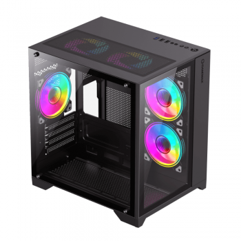 Корпус GAMEMAX Infinity Mini Black без блока живлення USB2.0x2, USB 3.0x1