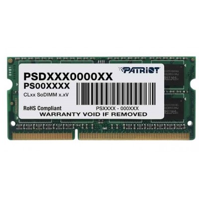 Память для ноутбуков SoDIMM DDR3 8GB 1600 MHz Patriot (PSD38G16002S)