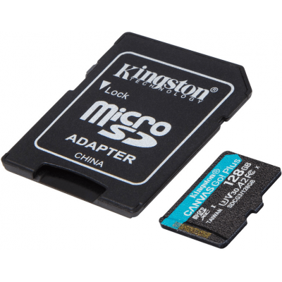 Карта пам'яті Kingston 128GB microSDXC class 10 UHS-I U3 A2 Canvas Go Plus (SDCG3/128GB)