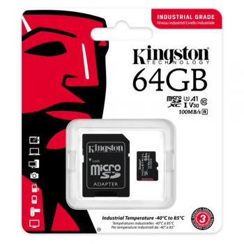Карта пам'яті 64GB microSDXC class 10 UHS-I V30 A1 Kingston (SDCIT2/64GB)