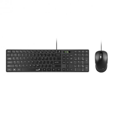 Комплект (клавіатура, миша) Genius C-126 SlimStar USB Black Ukr (31330007407)
