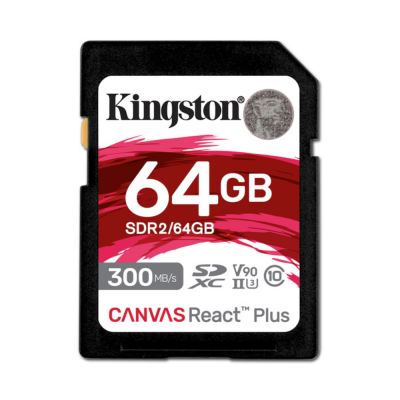 Карта пам'яті SD 64GB class 10 UHS-II U3 Canvas React Plus Kingston (SDR2/64GB)