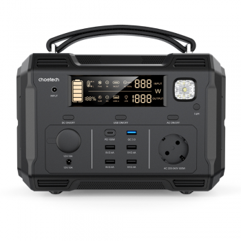 Зарядна станція Choetech BS004 (484Вт/г) 500Вт QC 3.0, USB-C PD100 Вт