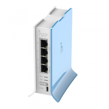 Роутер Mikrotik RB941-2ND-TC Atheros QCA9531 650 MHz 32 MB DDR 4 × 10/100 Mbit/s 2,4 ГГц 300 Мбит/с 2×всенаправленные антенны, MIMO1×1 1,5 дБи PoE не поддерживается