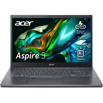 Ноутбук Acer Aspire 5 A515-57 (NX.KN4EU.006) 15.6FI/i5-12450H/32/512/Intel HD/DOS/F/Ste el Gray Aspire 5 A515-57