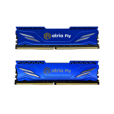Пам'ять ATRIA 16Gb DDR4 3200MHz Atria Fly Blue ( 2x8) UAT43200CL18BLK2/16