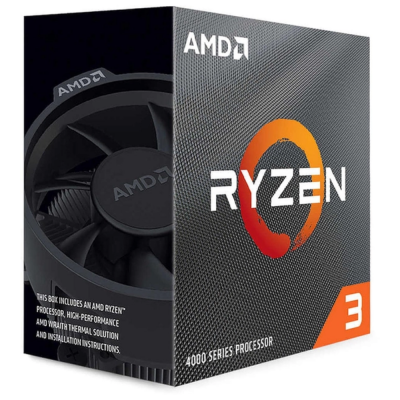 Процесор Ryzen 3 4300G (100-100000144BOX)  4 ядра, 8 потоків, 3.8 GHz, 4.0 GHz, TDP - 65W, 7nm, L1: 256KB, L2: 2MB, L3: 4MB, AMD Radeon Graphics, BOX