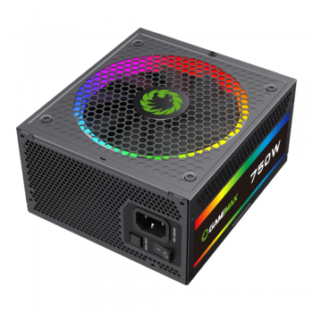 Блок живлення 750W, 80 Gold,ARGB ring fan 140mm,fu lly modularOPP, OVP, UVP, OCP, OTP, SCP RGB-750 PRO GAMEMAX (RGB-750 PRO)