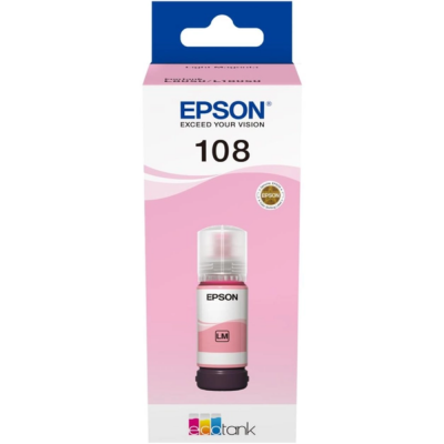 Контейнер з чорнилом Epson 108 EcoTank L8050/L18050 light magenta (C13T09C64A)