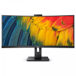 Монітор 34" Philips 34B1U5600CH, WQHD, VA, 100Гц, вигнутий, HDMI, DP, USB-C, RJ-45, USB-hub, webcam, HAS