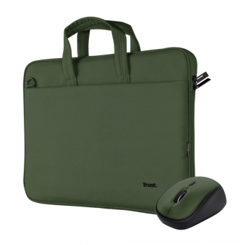 Сумка для ноутбука Trust 16" BOLOGNA Slim Eco + Mouse, Set green (24989)