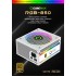 Блок живлення GAMEMAX (RGB850 PRO WH) 850W, 80 Gold,ARGB ring fan 140mm,fu lly modularOPP, OVP, UVP, OCP, OTP, SCP RGB850 PRO WH