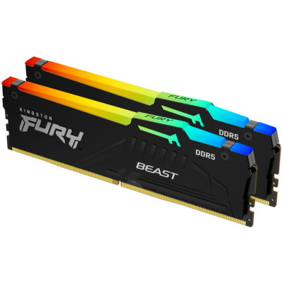 Пам'ять 64GB DDR5 6400MHz Fury Beast RGB 2x 32 KF564C32BBAK2-64 Kingston