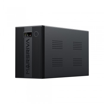 ДБЖ Marsriva MR-UF3000, 3000ВА/1800Вт, Line-Interactive, LED version, 2хSchuko, 4*12V/9Ah, metal
