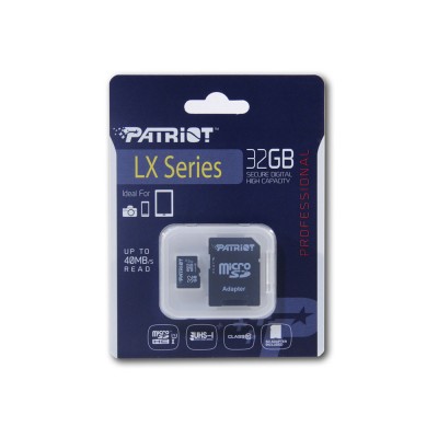 Карта пам'яті MicroSDHC(Class  10) 32Gb Patriot (PSF32GMCSDHC10)