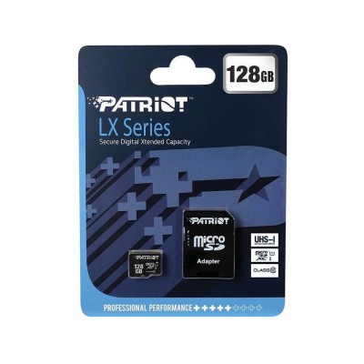 Карта пам'яті Patriot 128GB microSDXC class 10 UHS-I LX (PSF128GMCSDXC10)