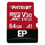 Карта пам`ятi MicroSDXC 64GB UHS-I/U3 Class 10 Patriot EP A1 R100/W80MB/s + SD-adapter (PEF64GEP31MCX)
