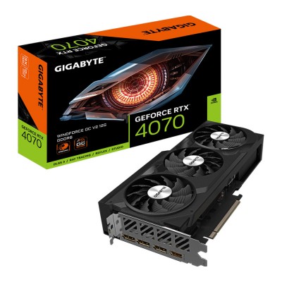 Відеокарта GeForce RTX4070 12Gb WINDFORCE OC GigaByte GV-N4070WF3OCV2-12GD