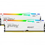 Пам'ять 32Gb DDR5 6000MHz Fury Beast White RGB (2x16) EXPO+XMP KF560C36BWE2AK2-32 Kingston