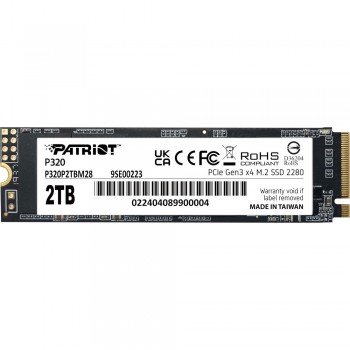 SSD M2 2TB Patriot P320 M.2 2280 PCIe 3.0 x4 NVMe TLC (P320P2TBM28)