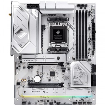 Материнська плата ASRock X870 STEEL LEGEND WIFI (AM5/X870, 4*DDR5, 2xPCIex16, HDMI/USB4, 4xSATA, 3xM.2, 2.5GLan, ATX)