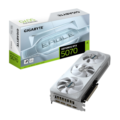 Відеокарта GeForce RTX5070 12Gb EAGLE OC ICE SFF GigaByte GV-N5070EAGLEOC ICE-12GD