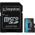 Карта пам`яті MicroSDXC 64GB UHS-I/U3 Class 10 Kingston Canvas Go! Plus R200/W200MB/s + SD-адаптер (SDCG4/64GB)
