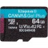 Карта пам`яті MicroSDXC 64GB UHS-I/U3 Class 10 Kingston Canvas Go! Plus R200/W200MB/s (SDCG4/64GBSP)