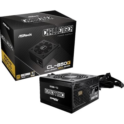 Блок живлення ASRock (CL-850G) 850W, 80 Pluse GOLD, PCIe 5.1 & ATX3 .1 Ready, iCOOL Fan control, Golf-blade 120mm Fan CL-850G