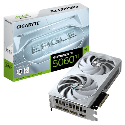 Відеокарта GeForce RTX5060Ti 8Gb EAGLE OC ICE GigaByte GV-N506TEAGLEOC ICE-8GD