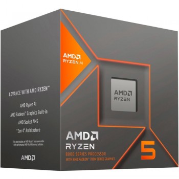 Процесор Ryzen 5 8500G (100-100000931BOX) AM5, 6 ядер, 12 потоків, 3.7 GHz, 5.0 GHz, Максимальний TDP - 65 Вт, 4nm, L2: 6MB, L3: 16MB, AMD Radeon 740M, Zen 4, BOX
