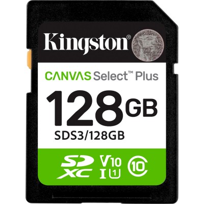 Карта пам`яті SDXC 128GB UHS-I Class 10 Kingston Canvas Select Plus R150MB/s (SDS3/128GB)