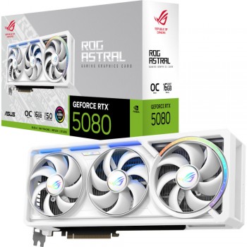 Відеокарта GeForce RTX5080 16GB ROG ASTRAL WHITE OC ASUS ROG-ASTRAL-RTX5080-O16G-WHITE