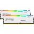 Пам'ять 32Gb DDR5 6400MHz Fury Beast White RGB (2x16) EXPO KF564C32BWEAK2-32 Kingston