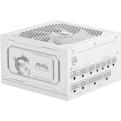 Блок живлення MSI 1000W MAG A1000GL PCIE5 WHIT E, EU, 1000W, Fully-Modular, 80 Plus Gold MAG A1000GL PCIE5 WHITE MSI (MAG A1000GL PCIE5 WHITE)