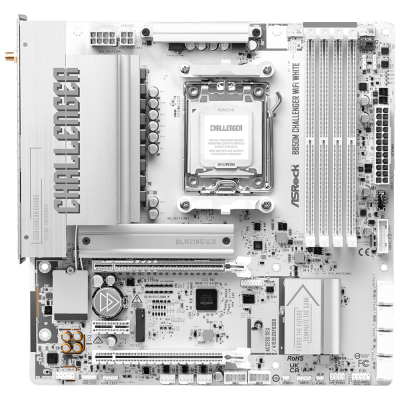 Материнська плата ASRock B850M CHALLENGER WIFI WHITE , AMD Socket AM5