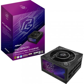 Блок живлення ASRock (PG-850G) 850W, 80 Pluse GOLD, PCIe 5.1 & ATX3 .1, Fully Modular, Native 12V-2x6, 135mm Fan PG-850G