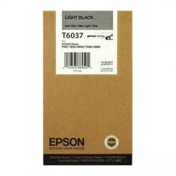 Картридж оригинал. струйн. EPSON  StPro 7800/ 7880/ 9800/ 9880 light black, 220мл. C13T603700