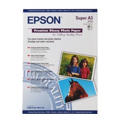 бумага Epson A3+ 250g Premium Glossy Photo Paper, 20л.