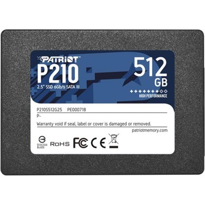 SSD 2.5" 512GB Patriot (P210S512G25) 520/430 Mb/s 36 міс.