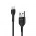 Кабель USB - Type-C 1.0m  Grand-X Cu, 3A, Fast Сharge, Black (PC-03B)