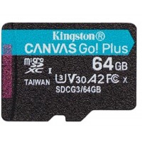 Карта пам'яті MicroSDXC 64GB UHS-I/U3 Class 10 Kingston Canvas Go! Plus R170/W70MB/s (SDCG3/64GBSP)