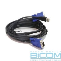 Комплект кабелей D-Link DKVM-CU3 для KVM-переключателей с USB, 3м