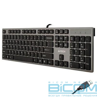 Клавіатура USB A4 Tech KV-300H чорно-сіра, USB