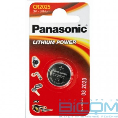 Батарейка CR 2025 Panasonic CR 2025 BLI 1 LITHIUM