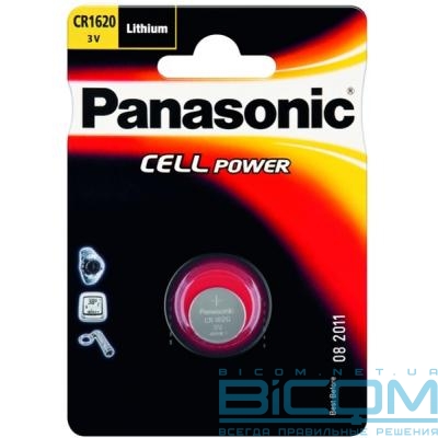 Батарейка Panasonic  CR 1620 BLI 1 LITHIUM CR1620EL/1B