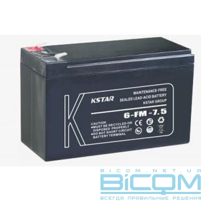 Батарея для ДБЖ KSTAR 12В 7.5 Ач (6-FM-7.5)
