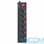Фільтр живлення 5м Real-El RS-6 EXTRA 5m, black (EL122300003)