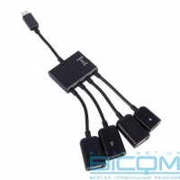 USB-хаб Lapara LA-MicroUSB-OTG-HUB black (LA-MicroUSB-OTG-HUB black)