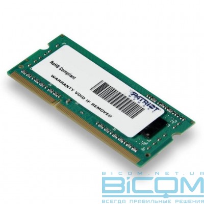 Память для ноутбуков SoDIMM DDRL3 4GB 1600 MHz Patriot (PSD34G1600L81S) 1.35V